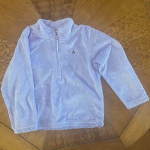 Gap kids lavender 3/4 zip fuzzy sweatshirt